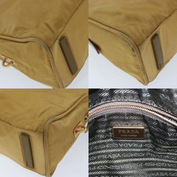 PRADA Hand Bag Nylon Beige Auth 69941 - Picture 15 of 15